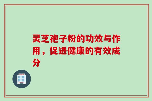 灵芝孢子粉的功效与作用，促进健康的有效成分