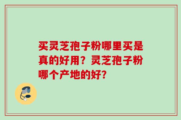 买灵芝孢子粉哪里买是真的好用？灵芝孢子粉哪个产地的好？