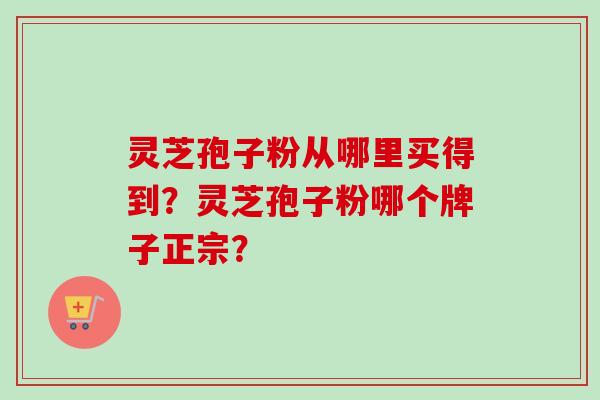 灵芝孢子粉从哪里买得到？灵芝孢子粉哪个牌子正宗？