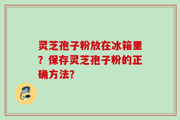 灵芝孢子粉放在冰箱里？保存灵芝孢子粉的正确方法？