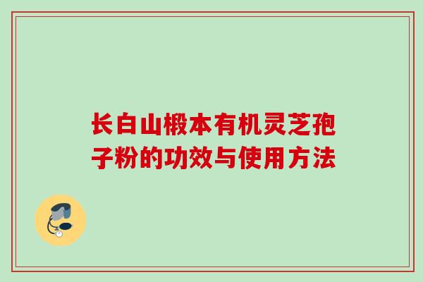 长白山椴本有机灵芝孢子粉的功效与使用方法