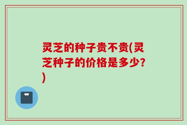 灵芝的种子贵不贵(灵芝种子的价格是多少？)