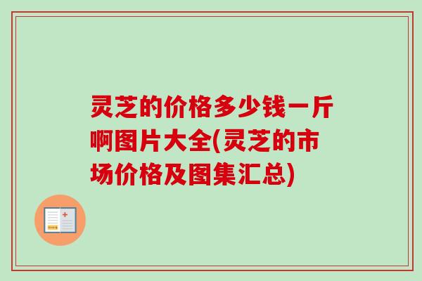 灵芝的价格多少钱一斤啊图片大全(灵芝的市场价格及图集汇总)