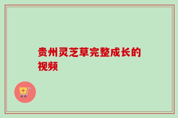 贵州灵芝草完整成长的视频