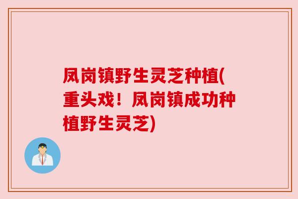 凤岗镇野生灵芝种植(重头戏！凤岗镇成功种植野生灵芝)