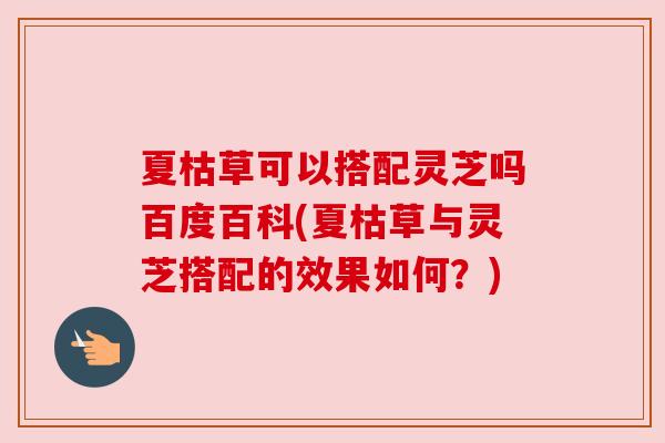 夏枯草可以搭配灵芝吗百度百科(夏枯草与灵芝搭配的效果如何？)