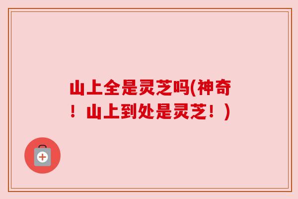 山上全是灵芝吗(神奇！山上到处是灵芝！)