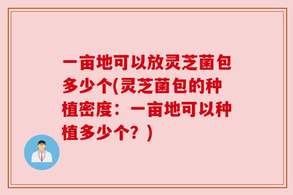 一亩地可以放灵芝菌包多少个(灵芝菌包的种植密度：一亩地可以种植多少个？)