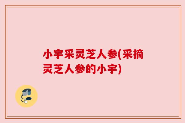 小宇采灵芝人参(采摘灵芝人参的小宇)