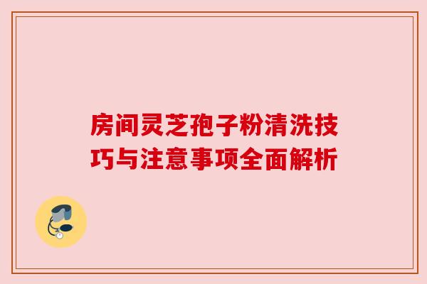 房间灵芝孢子粉清洗技巧与注意事项全面解析