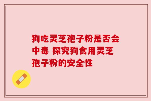 狗吃灵芝孢子粉是否会中毒 探究狗食用灵芝孢子粉的安全性