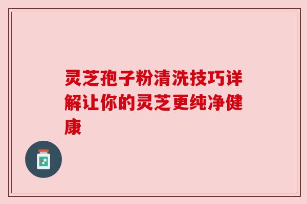 灵芝孢子粉清洗技巧详解让你的灵芝更纯净健康