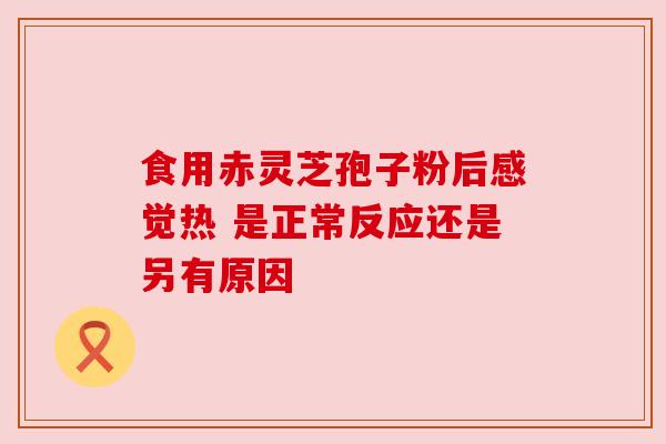 食用赤灵芝孢子粉后感觉热 是正常反应还是另有原因