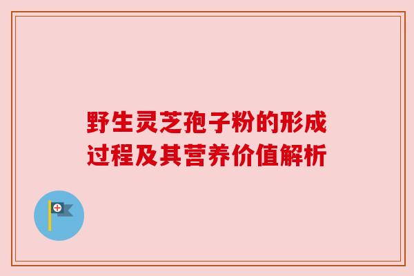 野生灵芝孢子粉的形成过程及其营养价值解析