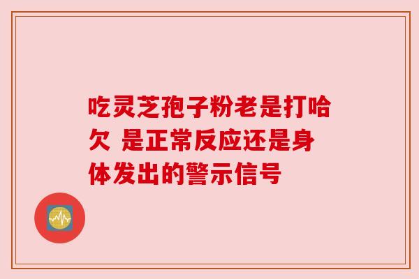 吃灵芝孢子粉老是打哈欠 是正常反应还是身体发出的警示信号