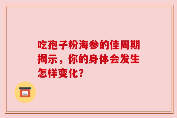 吃孢子粉海参的佳周期揭示，你的身体会发生怎样变化？