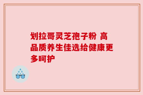 划拉哥灵芝孢子粉 高品质养生佳选给健康更多呵护