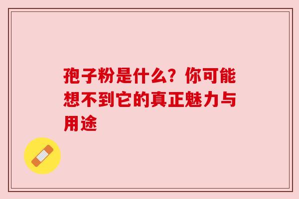 孢子粉是什么？你可能想不到它的真正魅力与用途