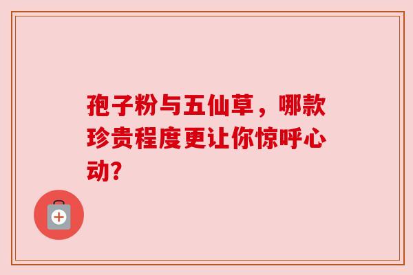 孢子粉与五仙草，哪款珍贵程度更让你惊呼心动？